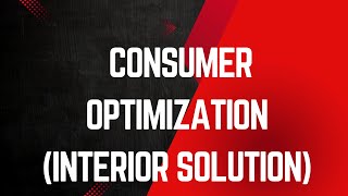 Lesson 61 - Consumer optimization Interior solution