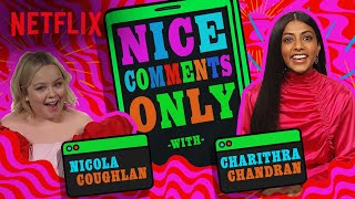 Charithra Chandran and Nicola Coughlan React to Bridgerton S2 Trailer Comments | Netflix