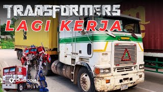 TERNYATA BEGINI!! TRUK TRANSFORMERS LAGI MODE KERJA. TRUCK FREIGHTLINER KALO LIBUR SYUTING..