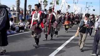 20121013‐32　里見まつり　山車の横をパレードする里見甲冑隊.