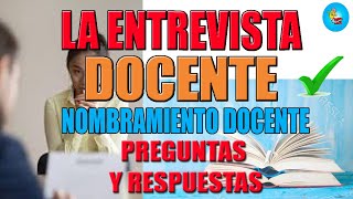 ENTREVISTA DOCENTE Nombramiento 2023