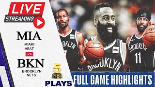 012421 NBA Live Stream: Brooklyn Nets vs Miami Heat | FULL GAME HIGHLIGHTS | Top 5 Plays