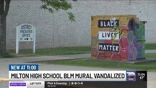 Milton High School BLM mural vandalized