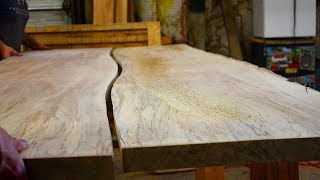 Join Boards on a Curve | How To Make a Slab Table Top