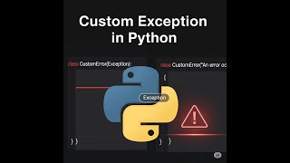 How to Create Custom Exception Classes in Python | Python Exception Handling Tutorial #python #ai