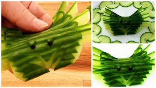 Super Salad Decoration Ideas - Cucumber Crab Carving Garnish