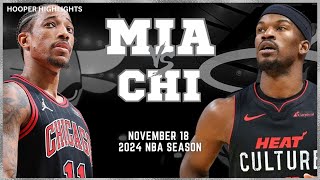 Miami Heat vs Chicago Bulls Full Game Highlights | Nov 18 | 2024 NBA Season