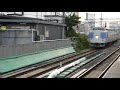 新宿駅を発車する国鉄189系電車あずさ色 jnr 189 series trains departing from shinjuku station