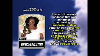 Francoise Gustave ~ Short Obituary