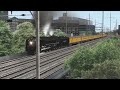 ts2022 smokebox up fef 3 844 steam train stops in new brunswick nj on amtrak s northeast corridor