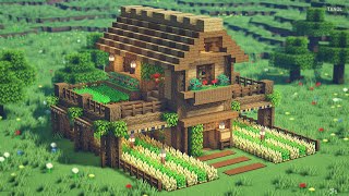 ⚒️ Minecraft | How To Build a Luxury Survival Wood House