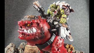 JoyToy Source 1/18 Warhammer 40K Orks Squighog Nob on Smasha Squig