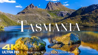 Tasmania 4K Video Ultra HD - Flying Over Australia's Most Beautiful Island \u0026 Peaceful Relaxing Music