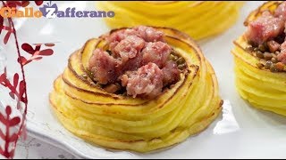 Nidi di patate con lenticchie e cotechino - Ricetta in 1 minuto