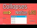 Create Collapses using Native Javascript, HTML and CSS