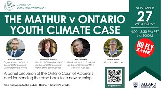 Mathur v. Ontario: Panel Youth Climate Panel Discussion