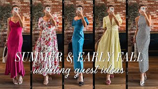 SUMMER/EARLY FALL WEDDING GUEST OUTFIT IDEAS! (bump friendly) | 2024