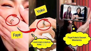 FayeYoko wears a couple's ring💍💍. Faye shows off secret Moments video with Yoko