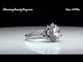 small blooming beauty wedding ring 1.38 carat total weight center diamond not included