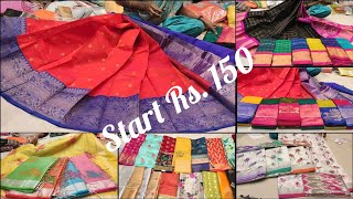 Retail \u0026 wholesale sarees with Best price|Fancy, kuppadam,Handloom sarees| PVTmarket, kothapet, DSNR