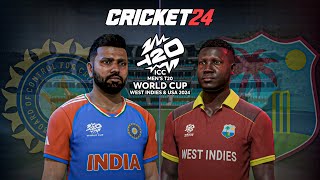 Hardik Pandya 😎 - India vs West Indies - T20 World Cup 2024 - Cricket 24 #3