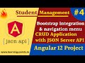 #4.Bootstrap integration and navbar creation | Angular Project | Student Management with JSON server