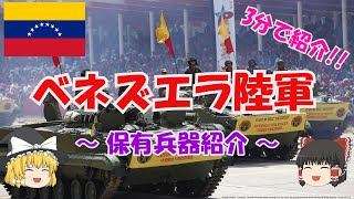 【ゆっくり解説】マイナー軍隊の3分解説! ベネズエラ陸軍 ～経済はボロボロだけど、ロシア製兵器で固められた軍隊!～