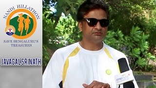 Cricketer Javagal Srinath  on United Way Bengaluru 'Nandi Hillathon'