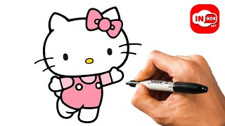 How To Draw Hello Kitty | Cute Kitty drawing Easy Step By Step Tutorial #hellokitty