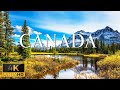 FLYING OVER CANADA (4K UHD) - Soothing Music With Scenic Relaxation Film To Listen While Waiting