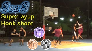 【無双バスケ】【3on3】スーパーレイアップフックシュート決まる！？ 埼玉県戸田市 北戸田駅 ボール公園【basketball】