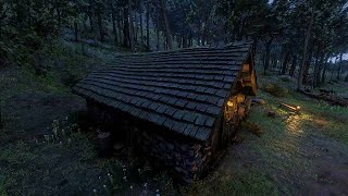 Relaxing Rain and Thunderstorm Inside a Cozy Wooden Cabin, Sleep Instantly