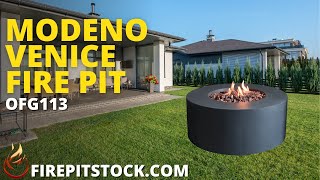 Modeno Venice Round Concrete Fire Pit Table OFG113 | Fire Pit Stock