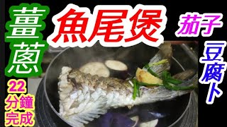 Claypot Grass Carp Tail with Ginger \u0026 Scallions🐟 Plus Egglants \u0026 Tofu Puffs🍆 Yummy!😋薑蔥煀魚尾煲仔 矮瓜豆腐卜