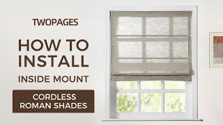 How To Install Cordless Roman Shades Inside Mount