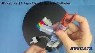 BD 72L 72H L type Closed Suction Catheter | Trach Care | tracheostomy care