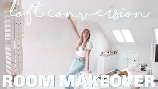ROOM MAKEOVER! Transforming my sister's old loft room!