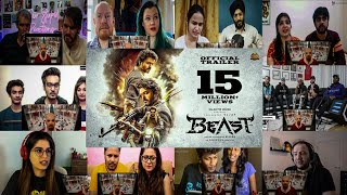 Beast Official Trailer Reaction Mashup | Thalapathy Vijay | Nelson | Anirudh | #DheerajReaction |