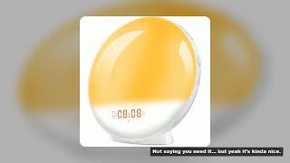 Sunrise Alarm Clock Wake Up Light Clock Sunrise/Sunset Simulation Digital Clock with Night Light FM