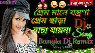 Prem Mane jontrona Prem chara bacha Jay na Bangla  DJ mix song DON5 TV