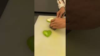 How to put vegetables, cut into heart patterns