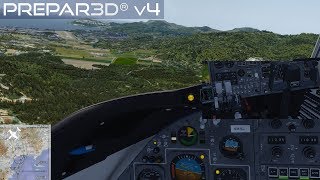 [P3Dv4.2] Learjet 25D | LFMD Cannes Landing (Circle-to-land 17)