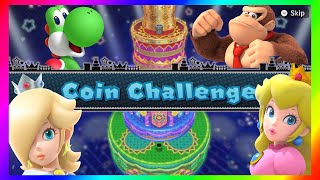 Mario Party 10 - Coin Challenge Yoshi vs Rosalina vs Peach vs Donkey Kong