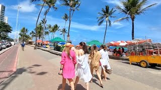 RECIFE 7 DEZEMBRO 2024 ORLA MARÍTIMA FINAL DE SEMANA NA PRAIA DE BOA VIAGEM PERNAMBUCO BRASIL