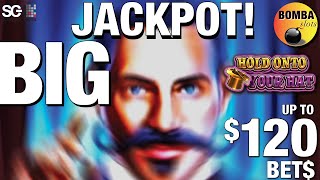 BIG JACKPOT! HIGH LIMIT 🎩 Hold Onto Your Hat ~ Up To $120 Spins ~ Lock It Link Landing a BIG HANDPAY