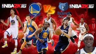 NBA 2K16 Xbox One Gameplay - Golden State Warriors vs Memphis Grizzlies