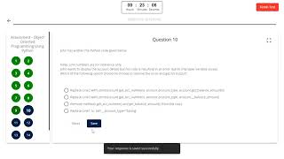 Object Oriented Programming using Python final assesment answers infosys springboard internship 5.0