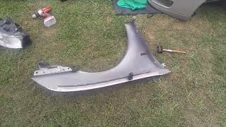 2003-2006 saab 9-3 front fender removal