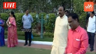 Telangana Home Minister Nayini Narasimha Reddy Attends Ugadi Celebrations in Raj Bhavan | YOYO TV