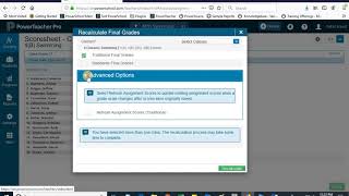 How to re-calculate final grades in PowerTeacher Pro